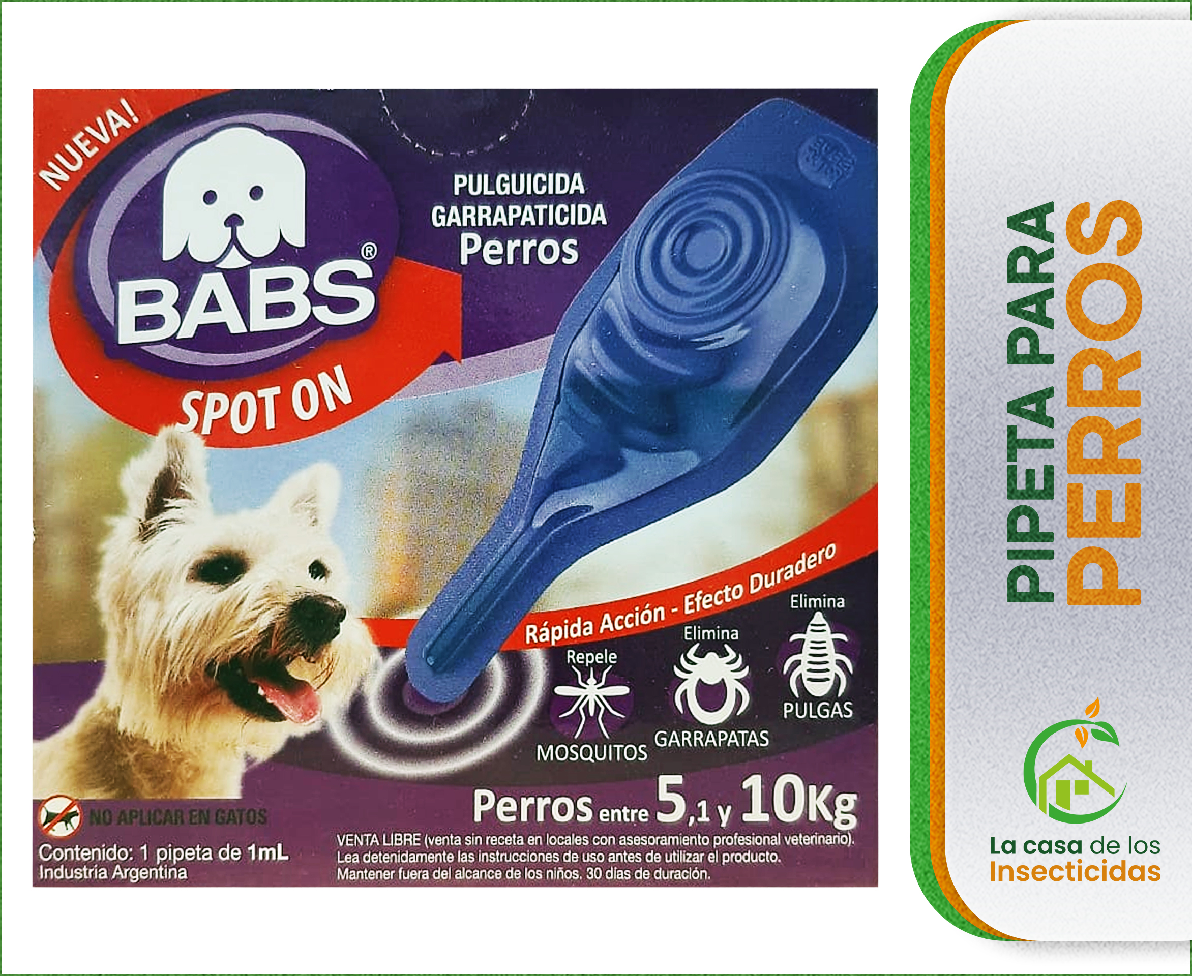 Babs Spot On Pipeta Perros 5 a 10 kg.